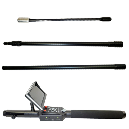 VIVIDIA Pole Telescopic Inspection Camera, Φ 23, 0.88m to 3.1m Long, 5" LCD TVS 300DVR